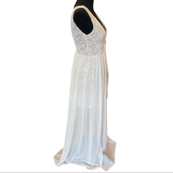 Lulu’s Make Way for Wonderful Off White Lace Maxi Dress - Picture 11 of 16